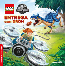 lego jurassic world entrega con dron de