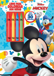 mickey libro para colorear con ceras de disney