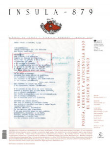 verbo clandestino poesia censura y autocensura bajo el regimen de franco de