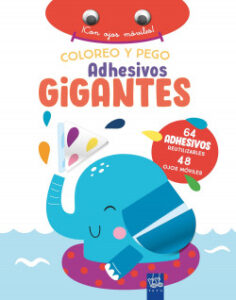 coloreo y pego adhesivos gigantes elefante de yoyo