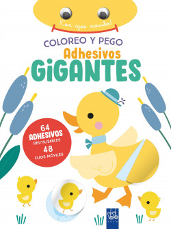 Coloreo y pego adhesivos gigantes. Pato de YO