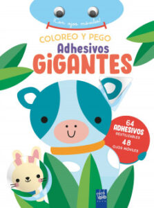 coloreo y pego adhesivos gigantes vaca de yoyo