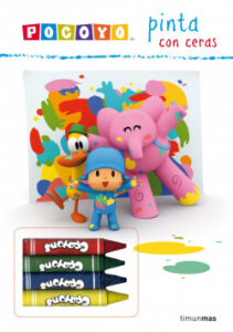 pocoyo pinta con ceras de