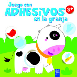 juego con adhesivos en la granja 3 vaca de yoyo